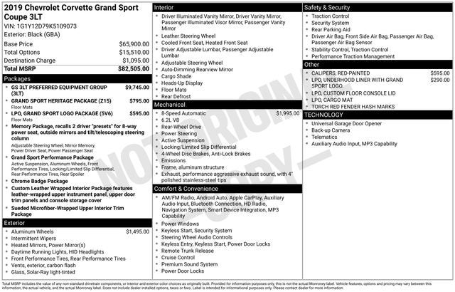 2019 Chevrolet Corvette Grand Sport 3LT