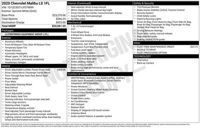 2020 Chevrolet Malibu LS 1FL