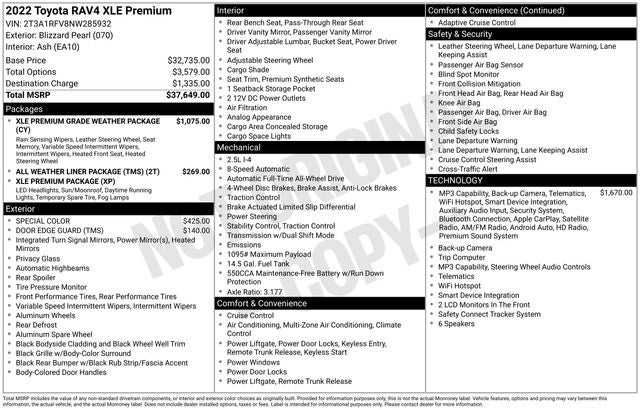 2022 Toyota RAV4 XLE Premium