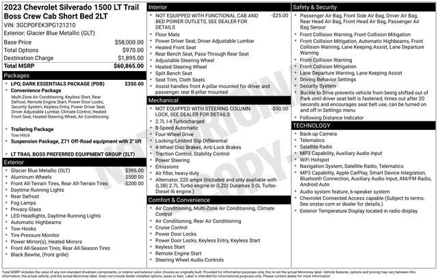 2023 Chevrolet Silverado 1500 LT Trail Boss