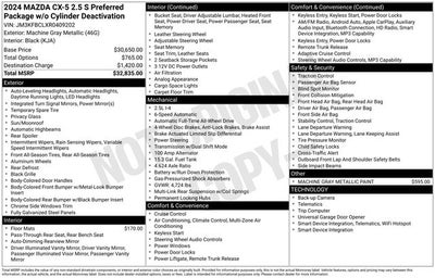 2024 Mazda Mazda CX-5 2.5 S Preferred Package