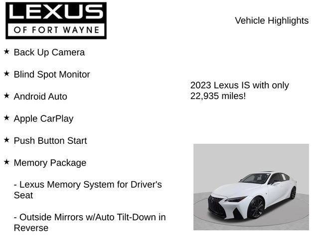 2023 Lexus IS 350 F SPORT