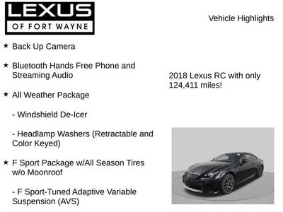 2018 Lexus RC 350