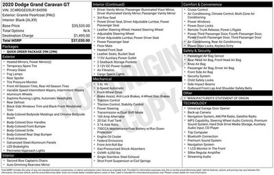 2020 Dodge Grand Caravan GT