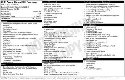 2024 Toyota Sienna LE 8 Passenger