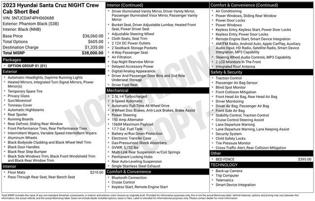2023 Hyundai Santa Cruz NIGHT