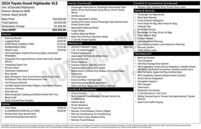 2024 Toyota Grand Highlander XLE