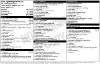 2025 Toyota Highlander XLE
