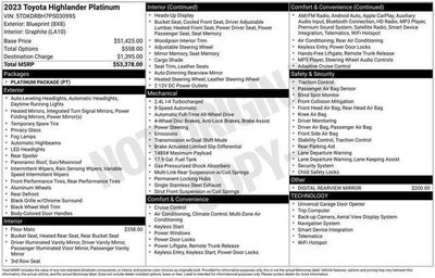 2023 Toyota Highlander Platinum