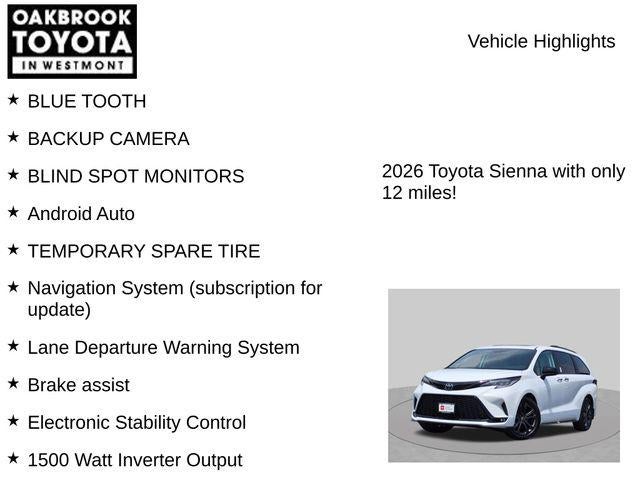 2026 Toyota Sienna XSE 7 Passenger