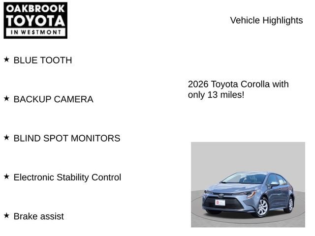 2026 Toyota Corolla LE