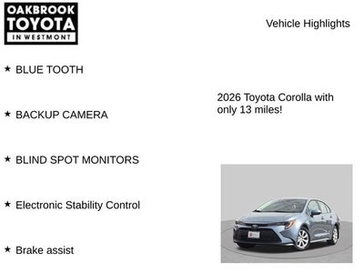 2026 Toyota Corolla LE
