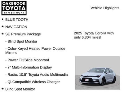 2025 Toyota Corolla SE