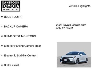 2026 Toyota Corolla SE