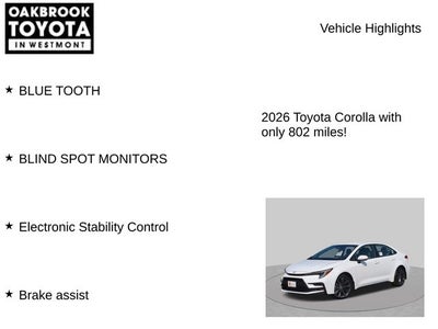 2026 Toyota Corolla SE