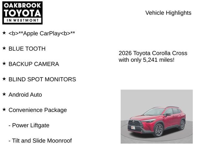 2026 Toyota Corolla Cross XLE