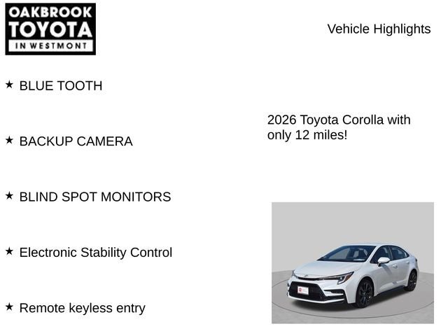 2026 Toyota Corolla Hybrid SE