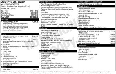 2026 Toyota Land Cruiser Base