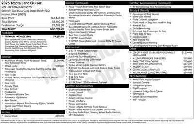 2026 Toyota Land Cruiser Base