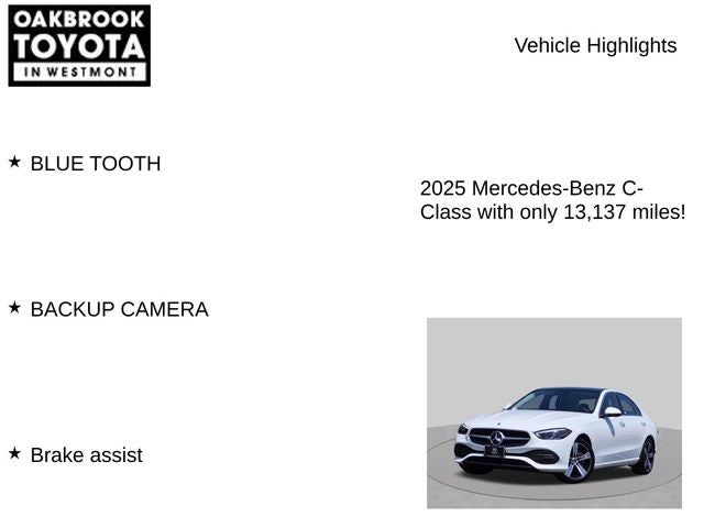 2025 Mercedes-Benz C-Class C 300