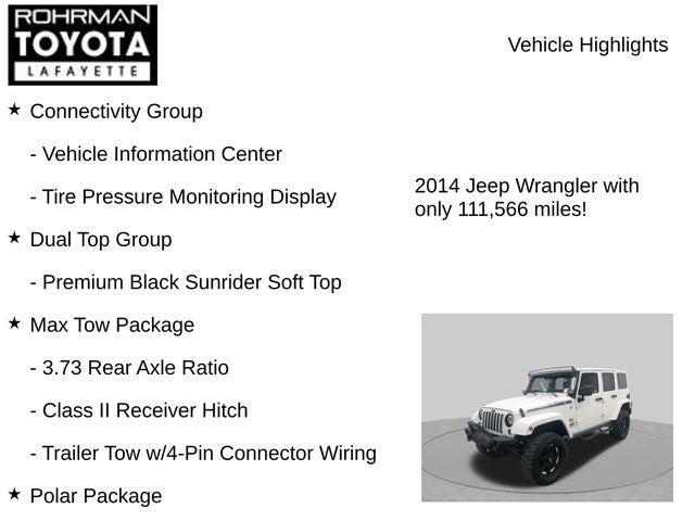 2014 Jeep Wrangler Unlimited Sahara Polar Edition