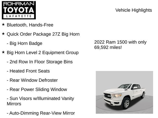 2022 RAM 1500 Big Horn/Lone Star
