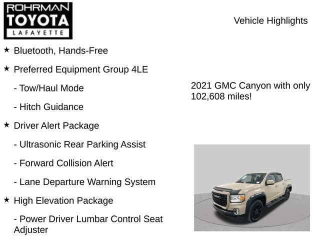 2021 GMC Canyon Elevation
