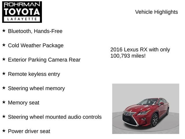 2016 Lexus RX HYBRID 450h