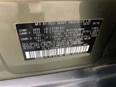 2016 Subaru Outback 2.5i Limited