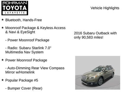 2016 Subaru Outback 2.5i Limited
