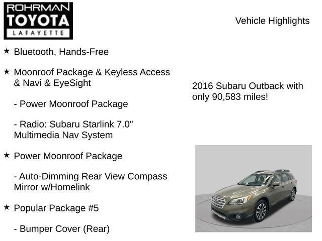2016 Subaru Outback 2.5i Limited