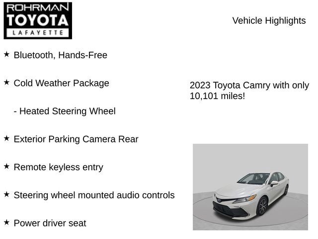 2023 Toyota Camry Hybrid XLE