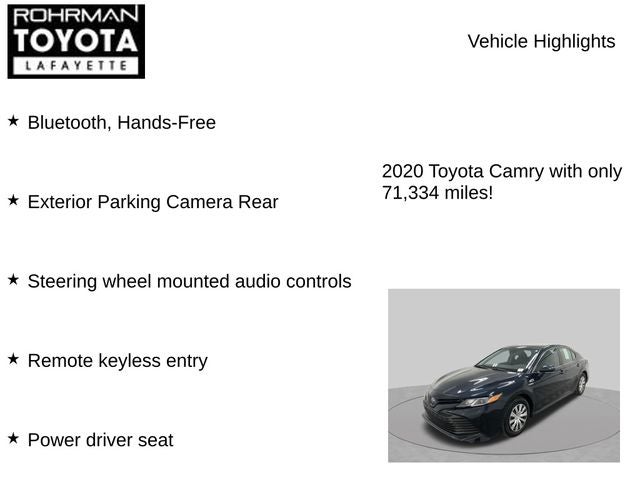 2020 Toyota Camry Hybrid LE