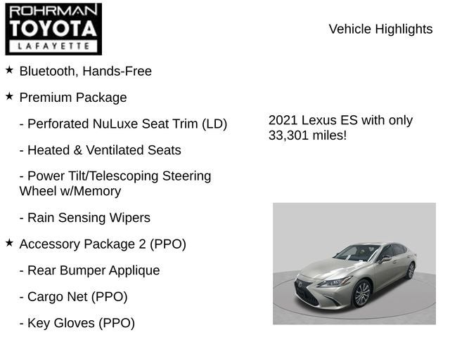 2021 Lexus ES 250