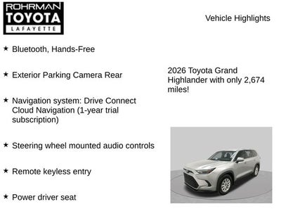 2026 Toyota Grand Highlander XLE
