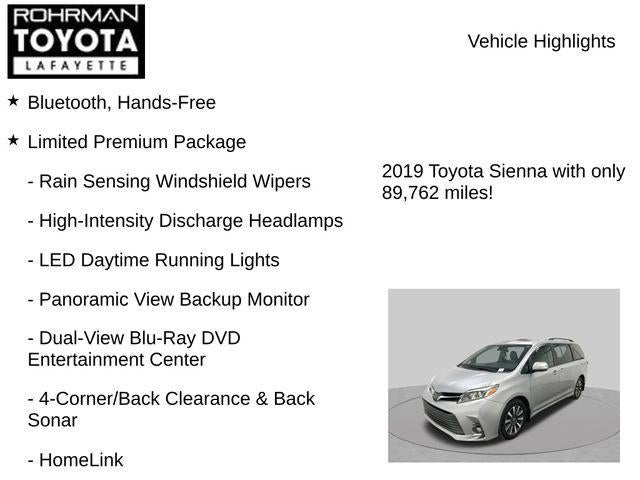 2019 Toyota Sienna Limited Premium 7 Passenger