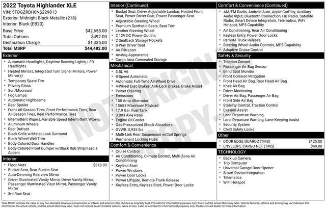 2022 Toyota Highlander XLE