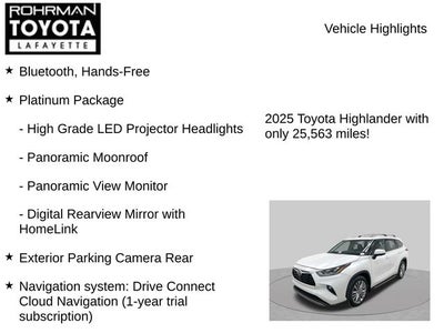 2025 Toyota Highlander Platinum