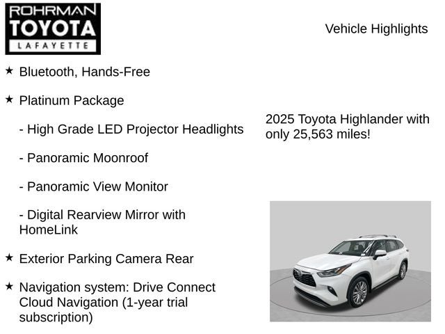 2025 Toyota Highlander Platinum