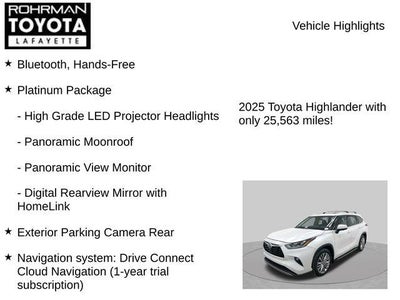 2025 Toyota Highlander Platinum