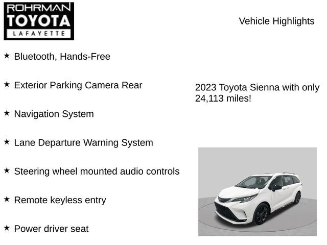 2023 Toyota Sienna XSE 7 Passenger