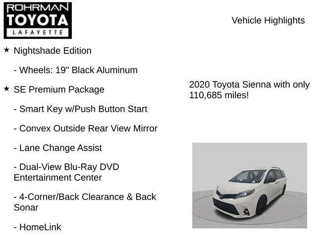 2020 Toyota Sienna SE Premium 8 Passenger