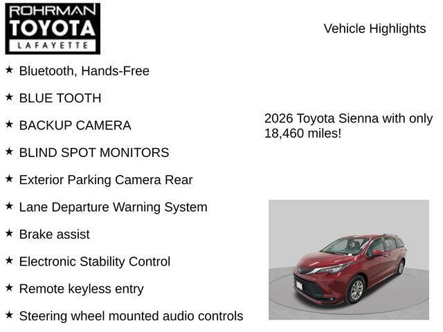 2026 Toyota Sienna XLE 8 Passenger