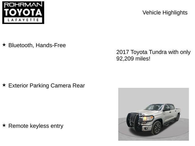 2017 Toyota 4X4 TUNDRA CREWMAX SR5 5.7L SR5