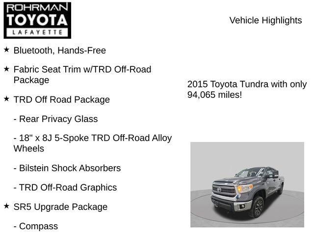 2015 Toyota TUNDRA 4X4 SR5 CrewMax