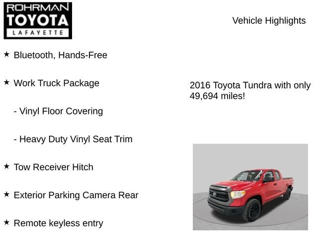 2016 Toyota Tundra SR