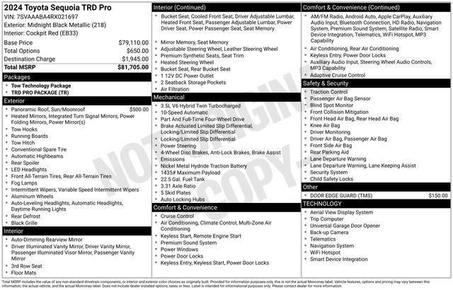 2024 Toyota Sequoia TRD Pro