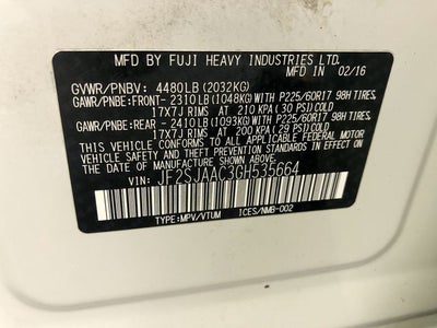 2016 Subaru Forester 2.5i