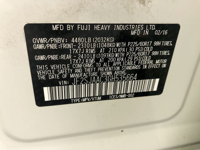 2016 Subaru Forester 2.5i