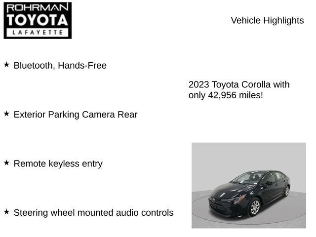 2023 Toyota Corolla LE